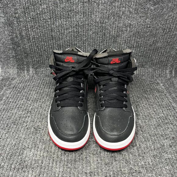 Nike Air Jordan 1 High Zoom CMFT Black University Red Bred Shoes Womens Size 7 - Picture 2 of 8